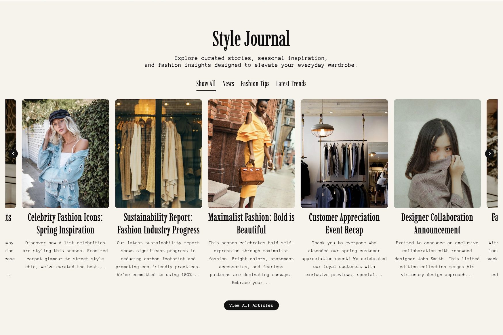 Blog Posts With Menu