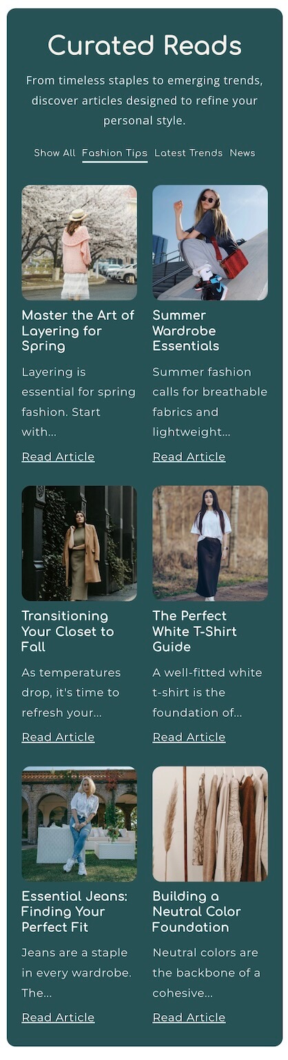 Blog Posts With Menu preview 5