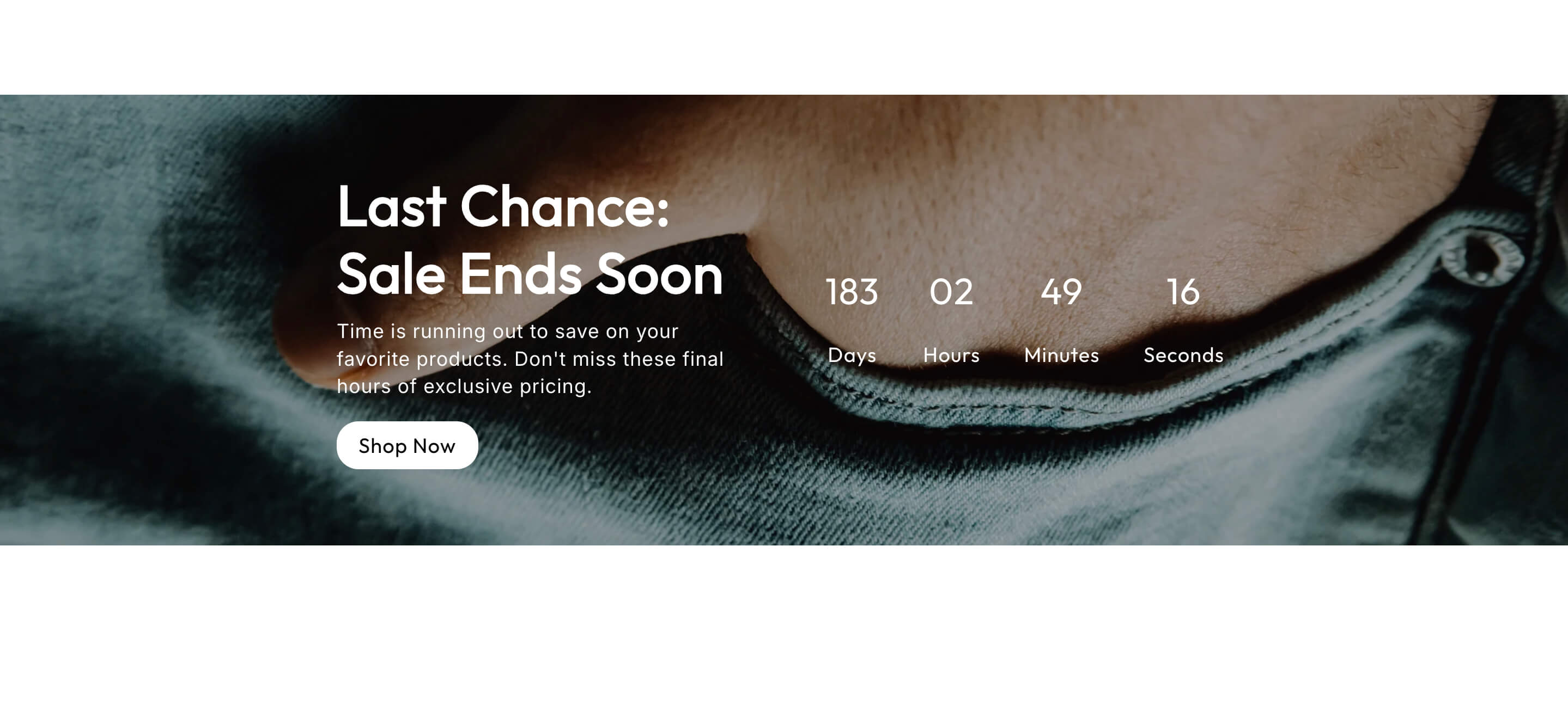 Abra Countdown Shopify section