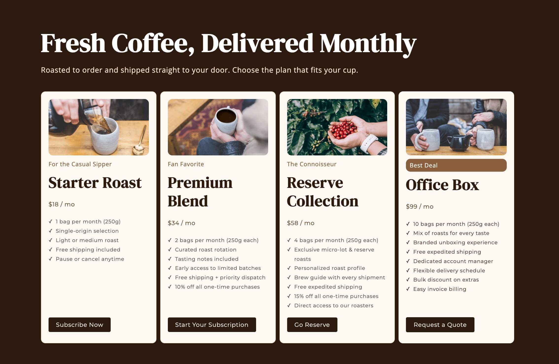 Pricing Table