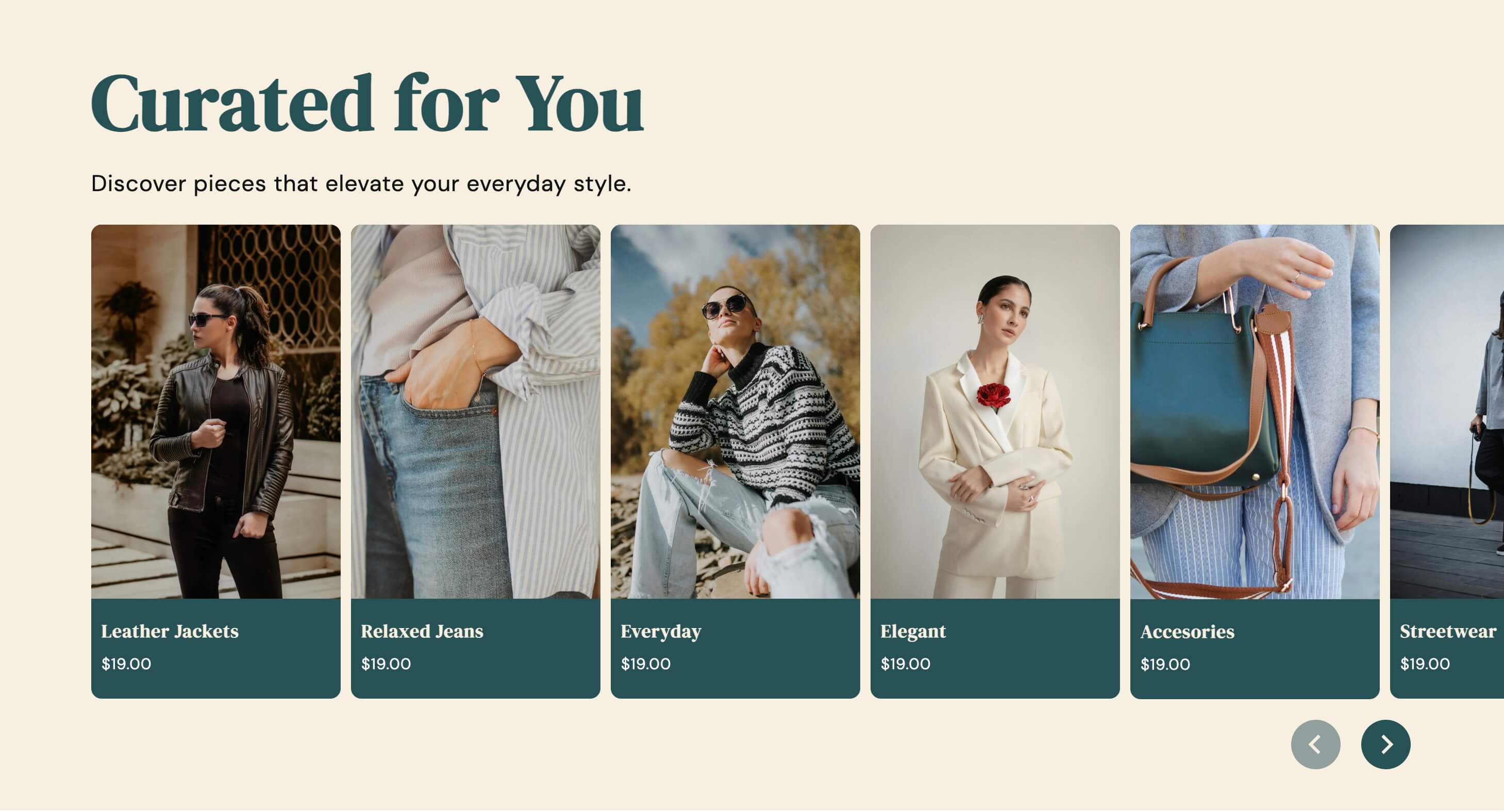 Product Cards Carousel