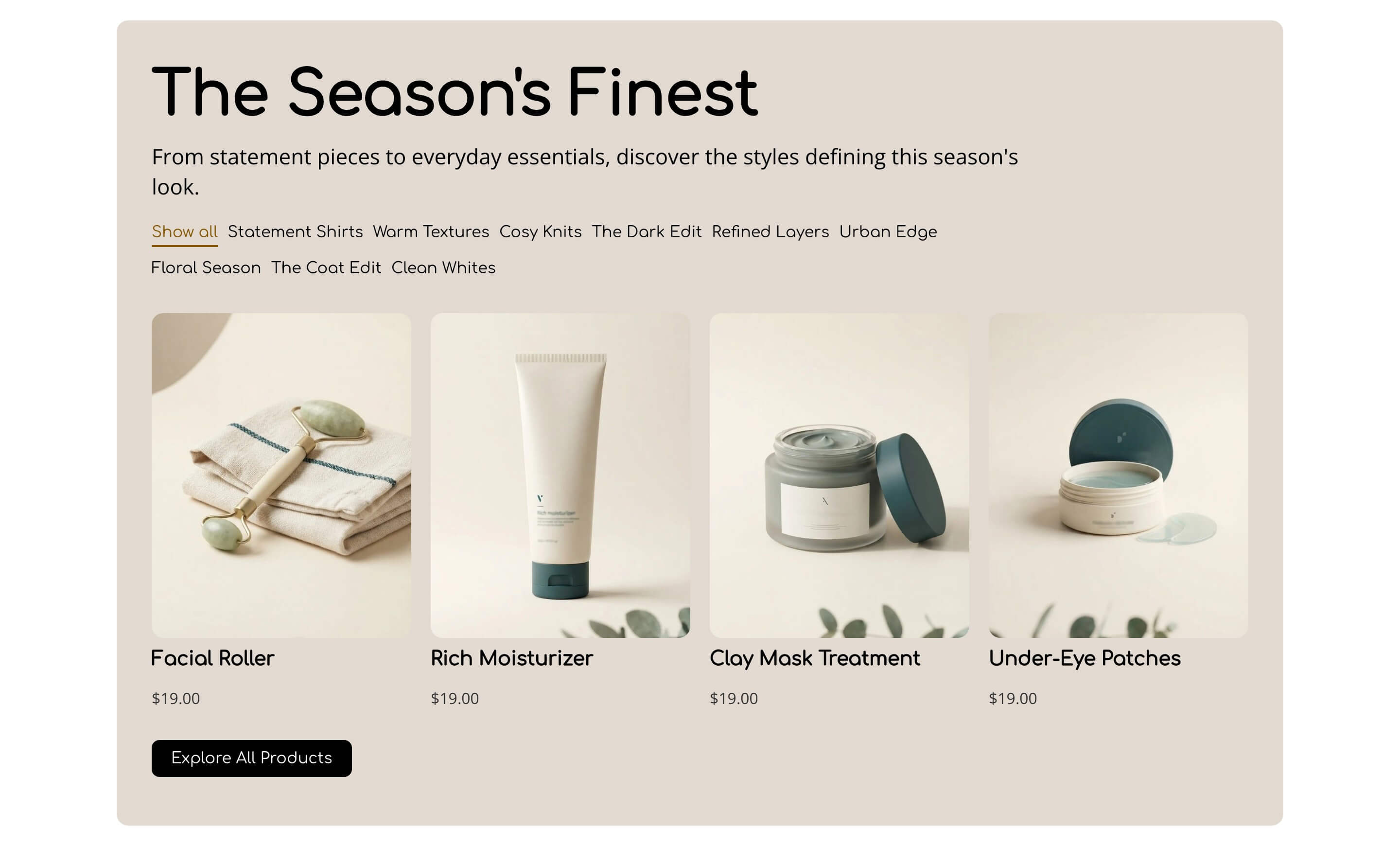 Product Collections With Menu preview 2