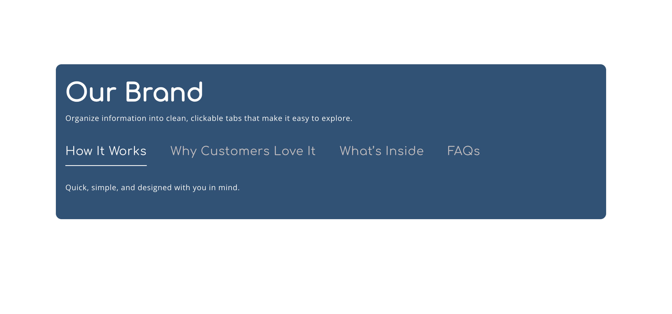 Tabbed Content preview 5