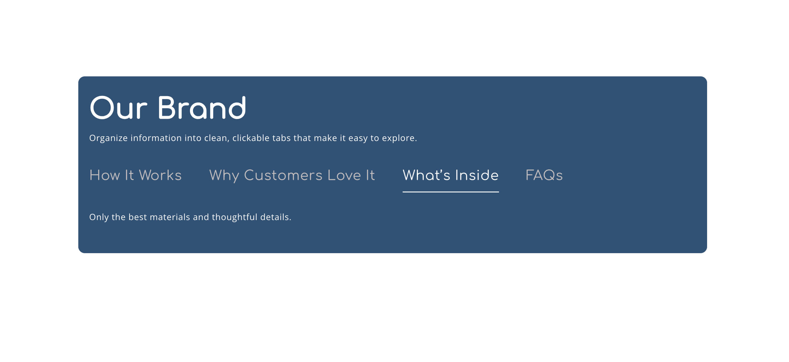 Tabbed Content preview 6